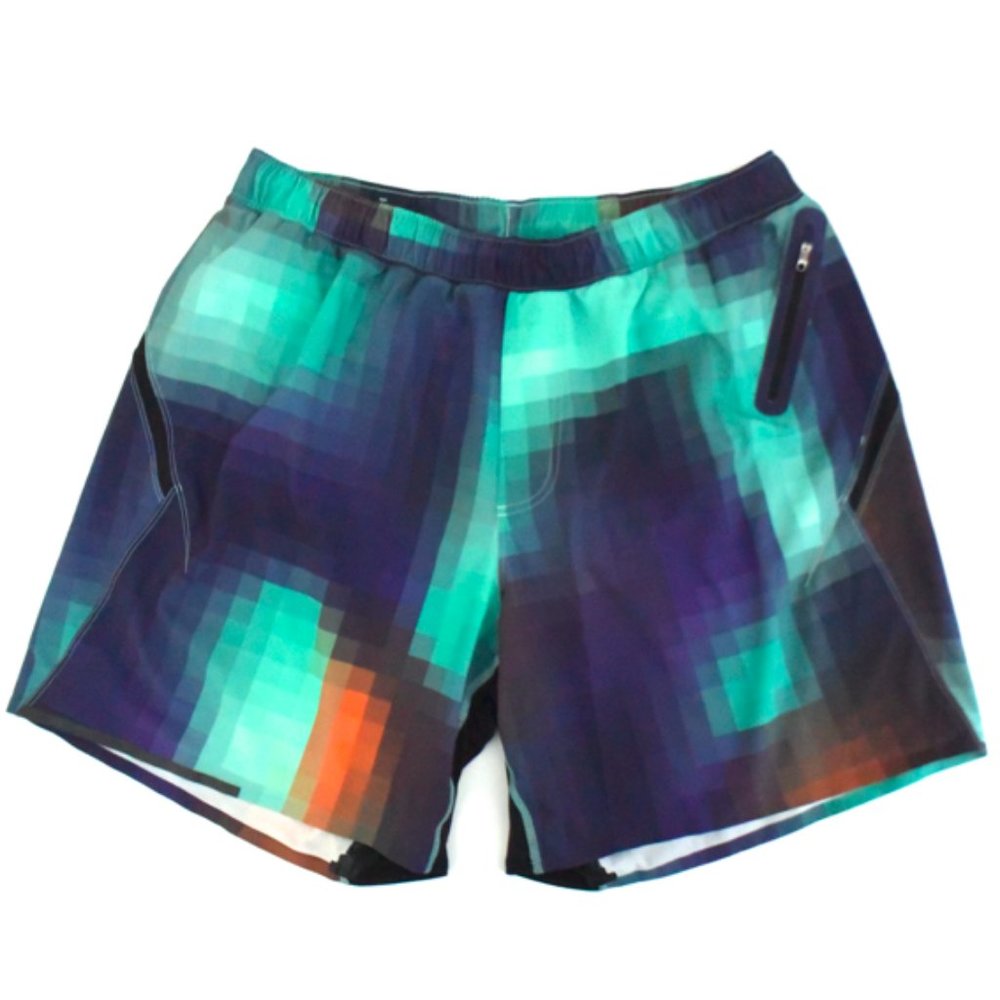 LULULEMON Surge Shorts w Liner Nordic Lights - Picture 2 of 7